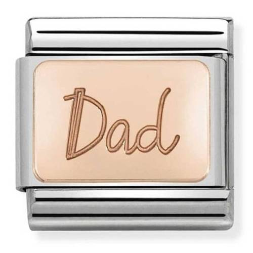 Nomination CLASSIC Rose Gold Dad Plate Charm 430101-32 - 0