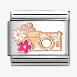 Nomination CLASSIC Rose Gold Floral Camera Charm 430202-31