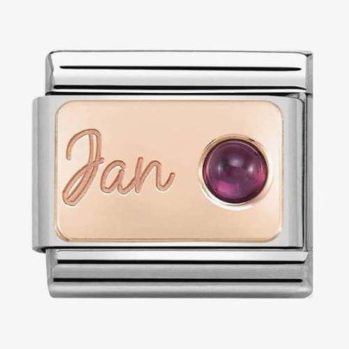 Nomination CLASSIC Rose Gold January Garnet Charm 430508-01 - 0