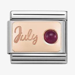 Nomination CLASSIC Rose Gold July Ruby Charm 430508-07