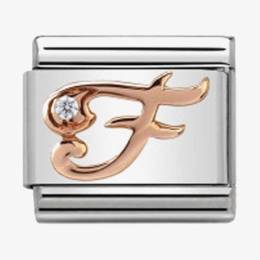 Nomination CLASSIC Rose Gold Letter F Charm 430310-06