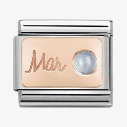 Nomination CLASSIC Rose Gold March Aquamarine Charm 430508-03