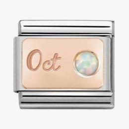 Nomination CLASSIC Rose Gold October White Opal Charm 430508-10