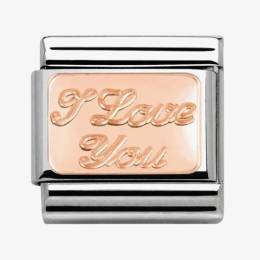 Nomination CLASSIC Rose Gold Plates I Love You Charm 430101-30