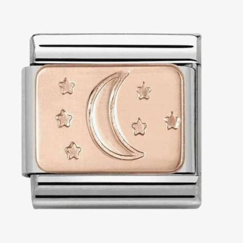 Nomination CLASSIC Rose Gold Plates Moon And Stars Charm 430101-31 - 0