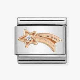 Nomination CLASSIC Rose Gold Shooting Star with Cubic Zirconia Charm 430305/21