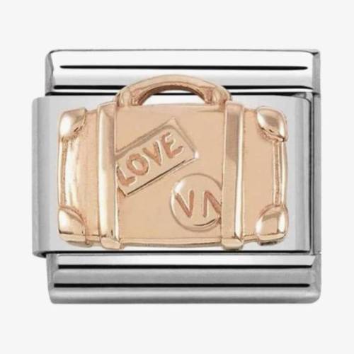 Nomination CLASSIC Rose Gold Symbols Engraved Suitcase Charm 430102-07 - 0