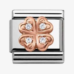 Nomination CLASSIC Rose Gold Symbols Four Leaf Clover Charm 430302/04