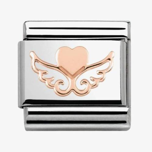 Nomination CLASSIC Rose Gold Symbols Heart With Wings Charm 430104-01 - 0