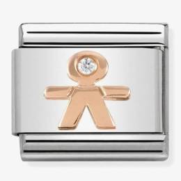 Nomination CLASSIC Rose Gold Symbols Little Boy Charm 430305-08