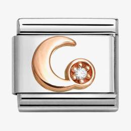 Nomination CLASSIC Rose Gold Symbols White Moon Charm 430305-45