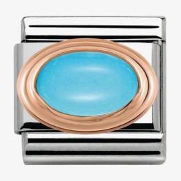 Nomination CLASSIC Rose Gold Turquoise Charm 430501-06