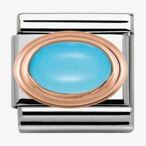 Nomination CLASSIC Rose Gold Turquoise Charm 430501-06 - 0