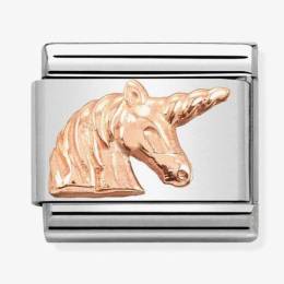 Nomination CLASSIC Rose Gold Unicorn Head Charm 430106-18 