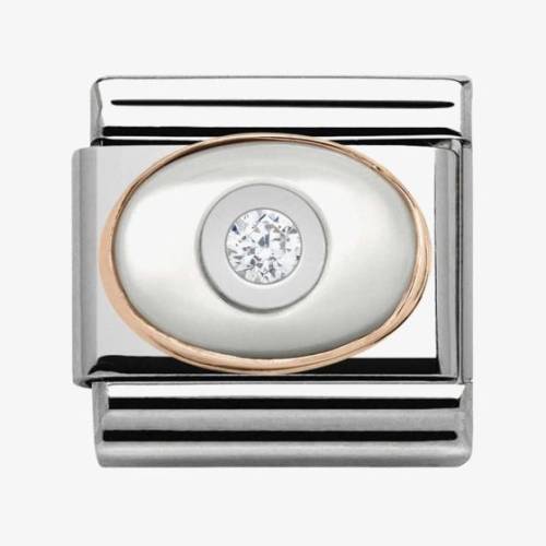 Nomination CLASSIC Rose Gold White Pearl Charm 430504-01 - 0