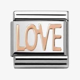 Nomination CLASSIC Rose Gold Writings Love Charm 430107-01