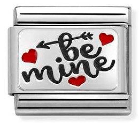 NOMINATION CLASSIC S/STEEL,ENAMEL, 925 SILVER,BE MINE WITH HEARTS 330208-52 - 0