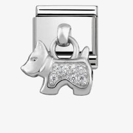 Nomination CLASSIC Silvershine Cubic Zirconia Dog Charm 331800/09