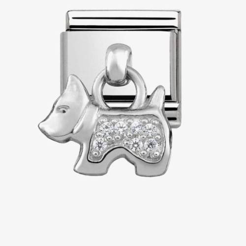 Nomination CLASSIC Silvershine Cubic Zirconia Dog Charm 331800/09 - 0