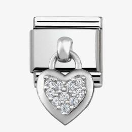 Nomination CLASSIC Silvershine Cubic Zirconia Heart Charm 331800/01