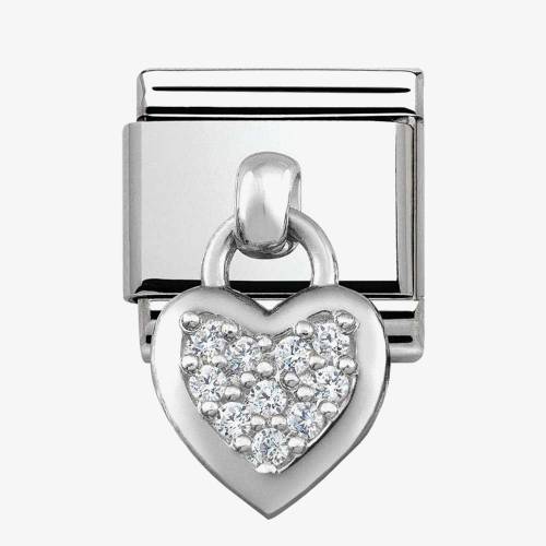 Nomination CLASSIC Silvershine Cubic Zirconia Heart Charm 331800/01 - 0