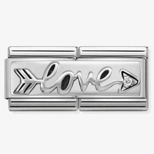 Nomination CLASSIC Silvershine Double Link Arrow of Love Charm 330730/02 - 0