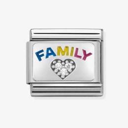 Nomination CLASSIC Silvershine Family Zirconia Heart Charm 330306/08