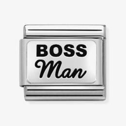  Nomination CLASSIC Silvershine Oxidised BOSS Man Charm 330109/34