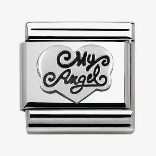 Nomination CLASSIC Silvershine Oxidised My Angel Heart Charm 330101-14 - 0