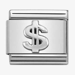 Nomination CLASSIC Silvershine Oxidised Symbols Dollar Charm 330101-31