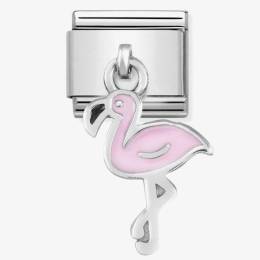 Nomination CLASSIC Silvershine Pink Flamingo Drop Charm 331805-12