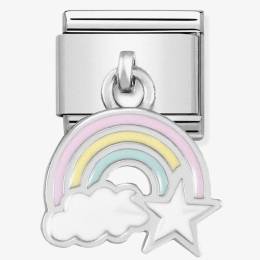 Nomination CLASSIC Silvershine Rainbow Cloud Star Drop Charm 331805-17