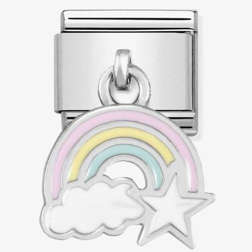 Nomination CLASSIC Silvershine Rainbow Cloud Star Drop Charm 331805-17 - 0