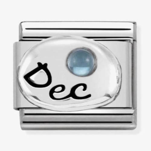 Nomination CLASSIC Silvershine Symbols December Blue Topaz Birthstone Charm 330505/12 - 0