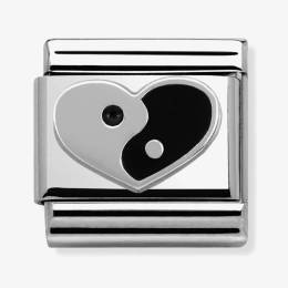 Nomination CLASSIC Silvershine Valentine Ying Yang Heart 330202-20