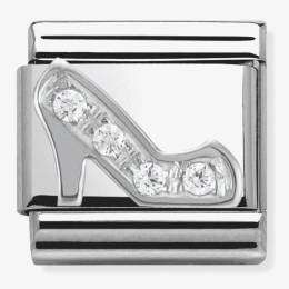 Nomination CLASSIC Silvershine White Cubic Zirconia Shoe Charm 330304-09