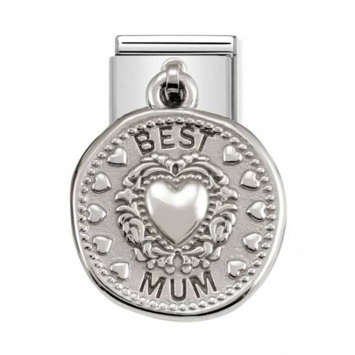 Nomination CLASSIC Silvershine Wishes Best Mum Charm 331804-12 - 0