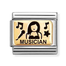 Nomination Composable Classic gold plates Musician 030166-52