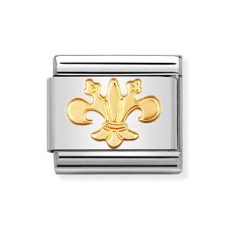 NOMINATION COMPOSABLE CLASSIC LINK FLORENCE LILY IN 18K GOLD 030110-10