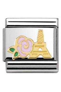 Nomination COMPOSABLE CLASSIC LINK PINK ROSE AND EIFFEL TOWER 030285-39