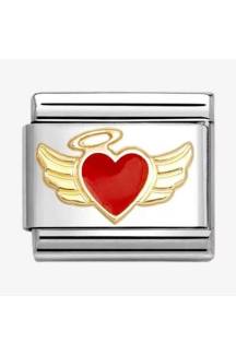 Nomination Composable Classic Red Angel Heart Charm 030207-52 