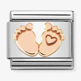  Nomination Composable CLASSIC Symbols Feet With Heart Charm 430104/32