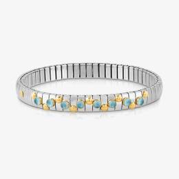 Nomination Extension 8 Blue Topaz 18ct Gold Bracelet 044602-025