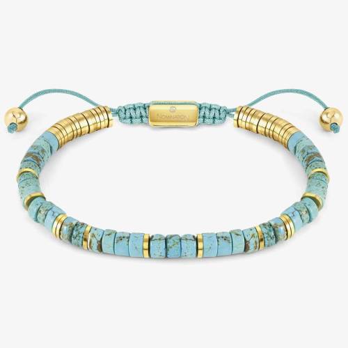 Nomination InstinctStyle Gold Finish Stainless Steel Turquoise Bracelet 027925-033 - 0