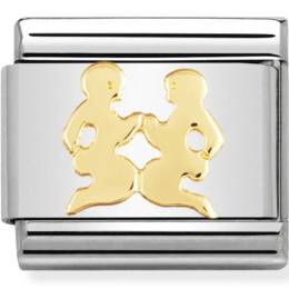 Nomination Ladies Composable Classic 18K Gold Gemini Zodiac Sign Charm 030104-03