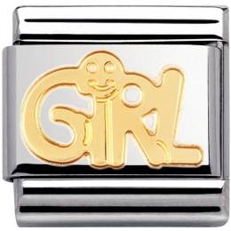 Nomination Ladies Composable Classic 18K Gold Girl Charm 030107-03