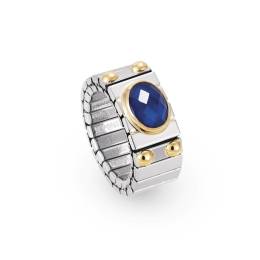 Nomination Women's Ring Medium Horizontal Faceted Zircon Blue 041522-007