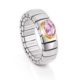 Nomination Women's Ring Small 18K Gold with Faceted Pink Zircon 041510-003