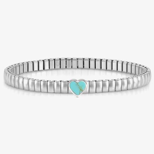 Nomination XTE Life Stainless Steel Turquoise Heart Bracelet 046009-102 - 0